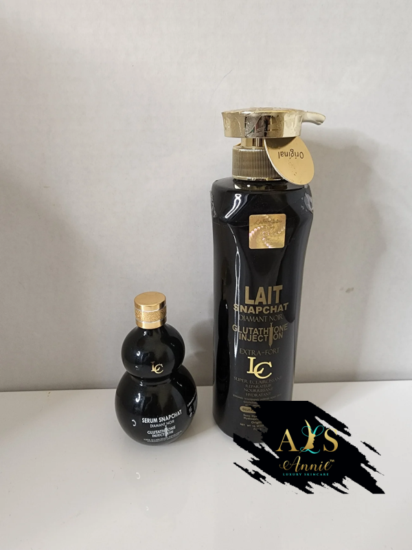 LAIT SNAPCHAT BLK DIAMOND EXTRA STRONG WHITENING BODY MILK 500 + SERUM SET