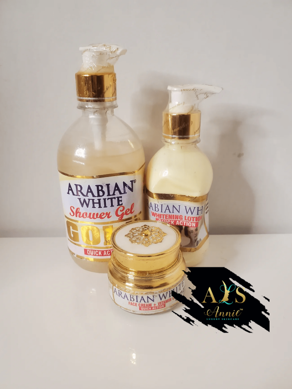 ARABIAN WHITE WHITENING LOTION. QUICK ACTION 3 PCS COMBO SET