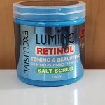 LUMINE RETINOL SKIN BRIGHTENING  TONING & BEAUTIFYING SALT SCRUB.